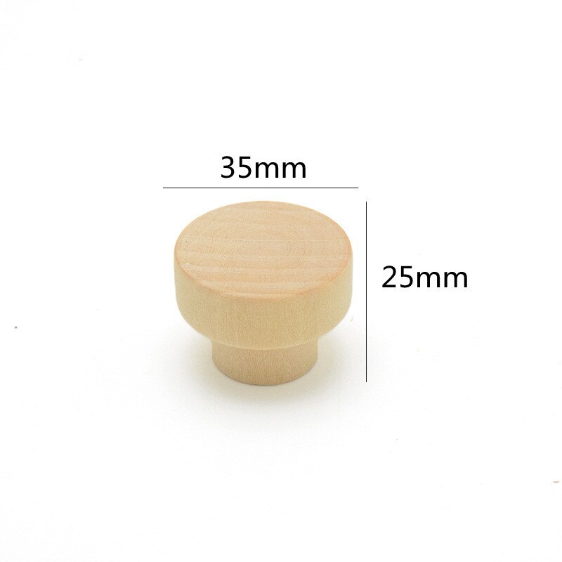 Gancho de madera Natural para colgar ropa, colgador de ropa montado en la pared, Soporte redondo decorativo para llaves, manija de puerta, accesorios de baño, ganchos decorativos: B30MM