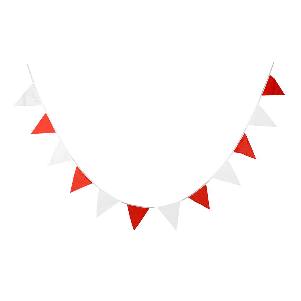 Bunting Banner Red and White Alternating Flags Bunting Party Decoration 20 Flags 10 Metres Wedding Birthday Party