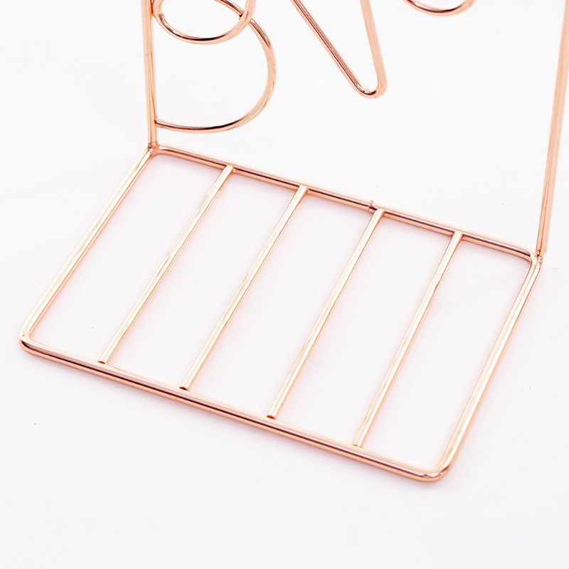 2Pcs/Pair Love Shaped Metal Bookends Desk Storage Holder Shelf Book Organizer Stand 19QA