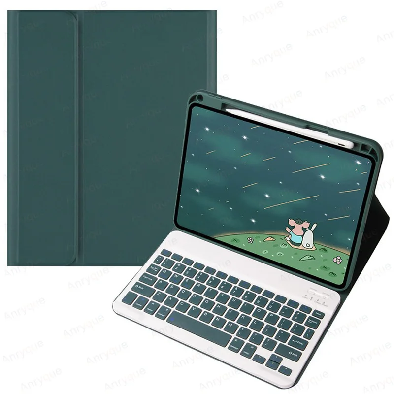 Draadloze Toetsenbord Case voor iPad Air 11 ''M2 2024 Air 6e Generatie met Potlood Houder Afneembare Toetsenbord cover Funda: Ipad Mini 6 / Rood