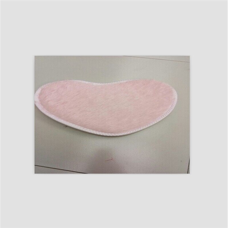 Klassiske hjerteformede shaggy fluffy tæpper antiskridt område tæppe tæppe hjem soveværelse gulvmåtte: Lyserød