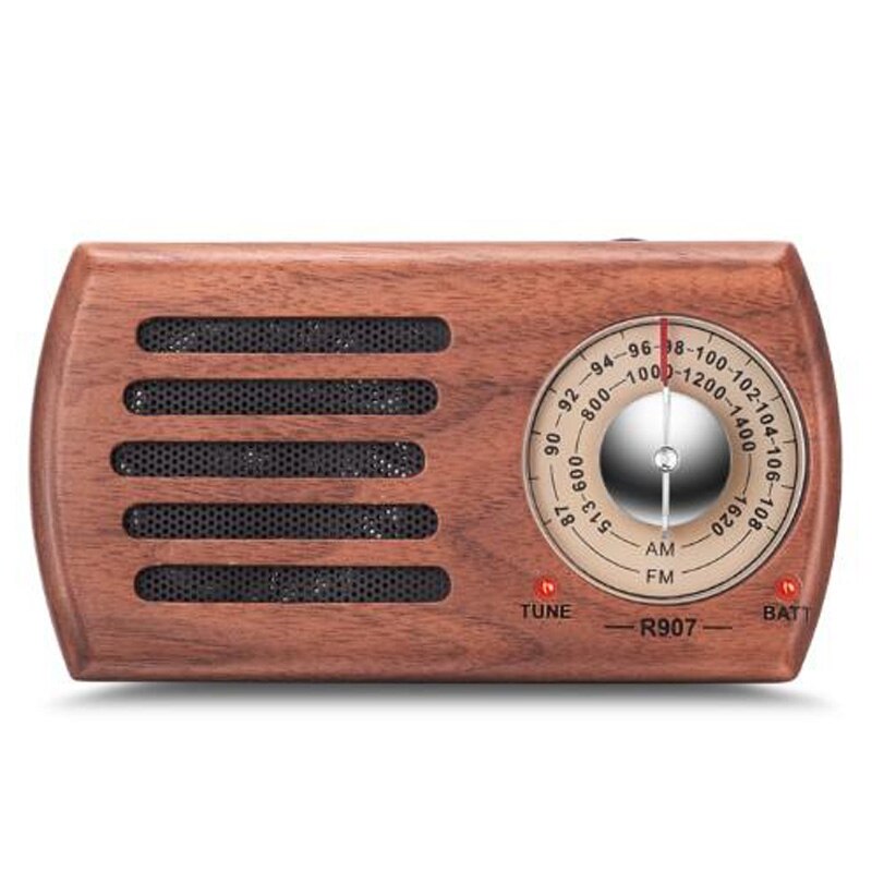 AMS-AM/Fm Draagbare Radio, Retro Hout Pocket Radio Met Beste Ontvangst, Hoofdtelefoonaansluiting, battery Operated (Niet Inbegrepen)