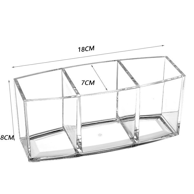 Make Up Organizer Plastic Makeup Brush Pot With Brushes Storage Acrylic For Cosmetics Holder Desk Cosmetic Storage Container: AA3451