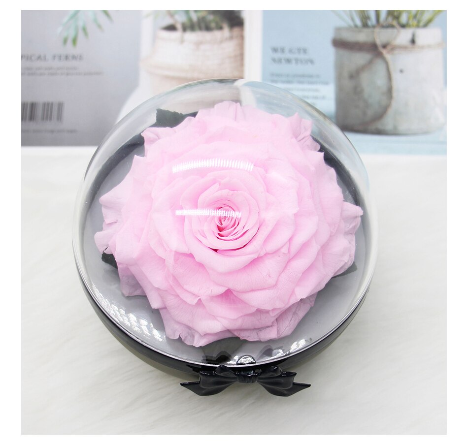 Bola de cristal, flor Artificial, de boda, simulación, vida duradera, rosas, bola, en forma de corazón, multicolor opcional