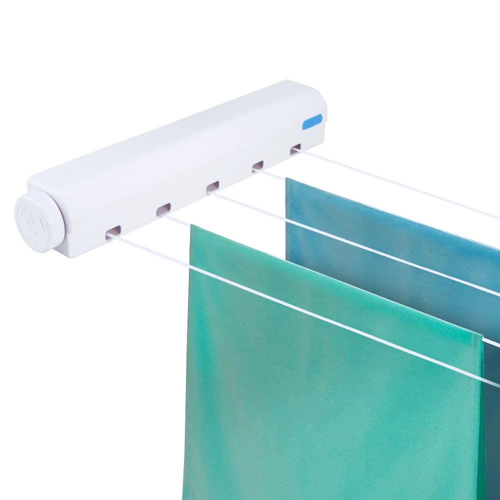 Wall Mounted Clothes Line Retractable Laundry Hanger Indoor Outdoor Clothes Drying Rack Retractable Clothesline Laundry Rope