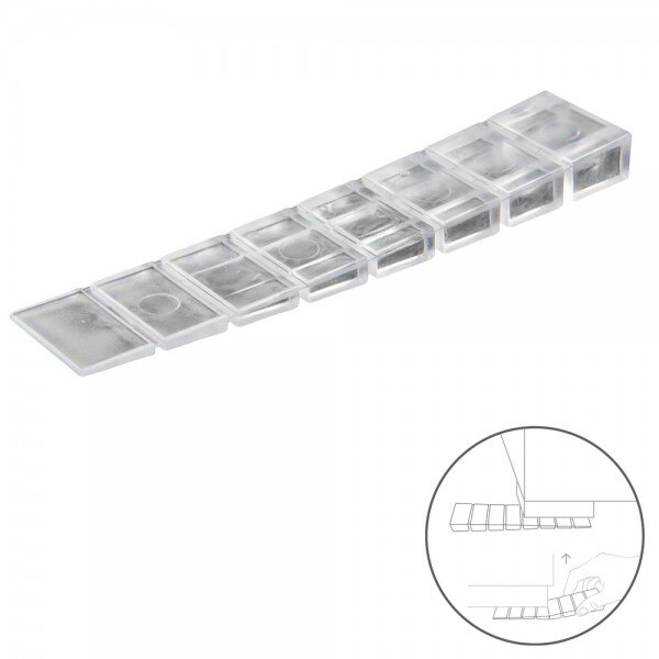 Cuñas Calza Muebles Ajustable / Recortable Transparente (Blister 9 Piezas)