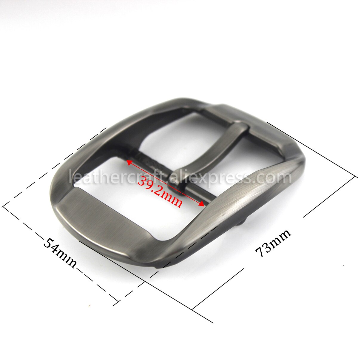 Boucle de ceinture en métal 1x40mm, tige centrale, à la , pour hommes, accessoires d'artisanat en cuir, de 37 à 39mm