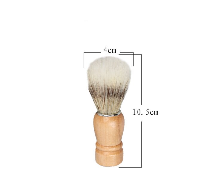 Menn barberkost barberverktøy såpeskum børster barberhøvel tilbehør trehåndtak skumbørste 1pc