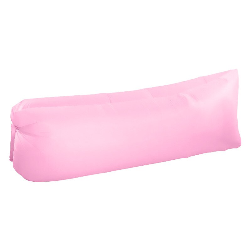 Sofá de aire inflable para acampar al aire libre, tumbona ultraligera plegable, asiento portátil para adultos y niños, Picnic, cama para dormir en la playa: Pink