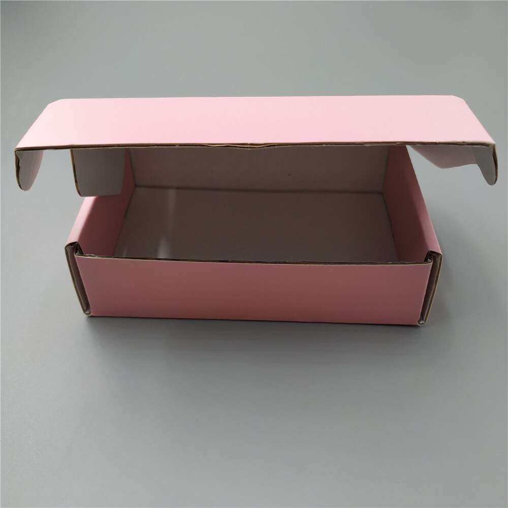 16x8x3cm 10pcs Square Corrugated Box pink Cardboard Box Mailer Birthday Boxes 3-Layer Thicken Paper Box
