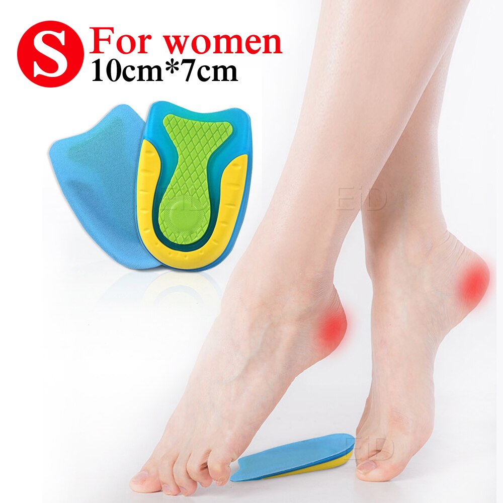 EiD Silicone Non-Slip Gel Soft Sport Shoe Insoles Massaging Orthopedic Insole Foot Care For Feet Shoes Sole Shock Absorption Pad: Half pad For women