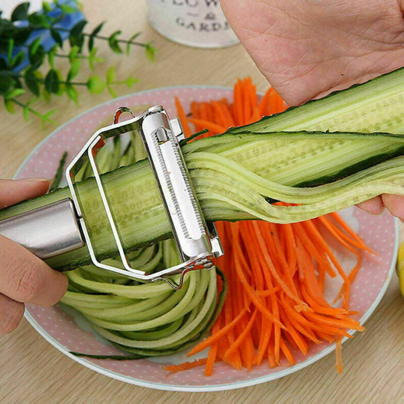 Silber Edelstahl Kartoffel Obst Karotten Gemüse Hobel Cutter Reibe Küche Werkzeuge Obst Gemüse Werkzeuge