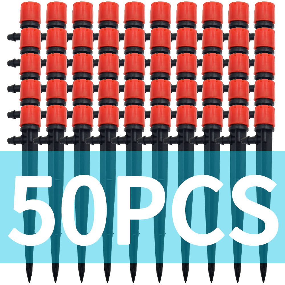 oasi irrigazione da giardino irrigazione a goccia irrigatore regolabile gocciolatore a 360 gradi inserimento a terra in forma 4/7mm tubo flessibile serre Iarda: bianca