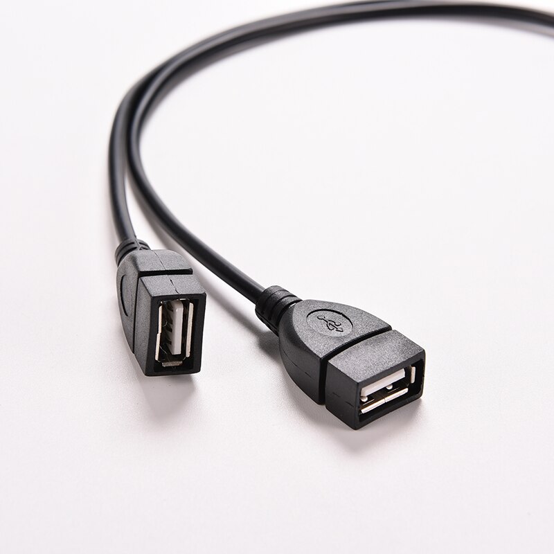 USB 2.0 A Male To 2 Dual USB Female Jack Y Splitter Hub Power Cord Adapter Cable