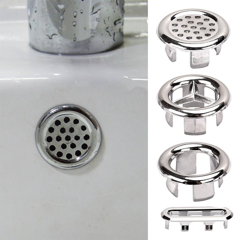 1 ~ 10 sztuk zlew okrągły pierścień przelew zapasowa pokrywa Tidy chromowane wykończenie ceramiczne do łazienki umywalka przepełnienie pierścień łazienka wymienić akcesoria