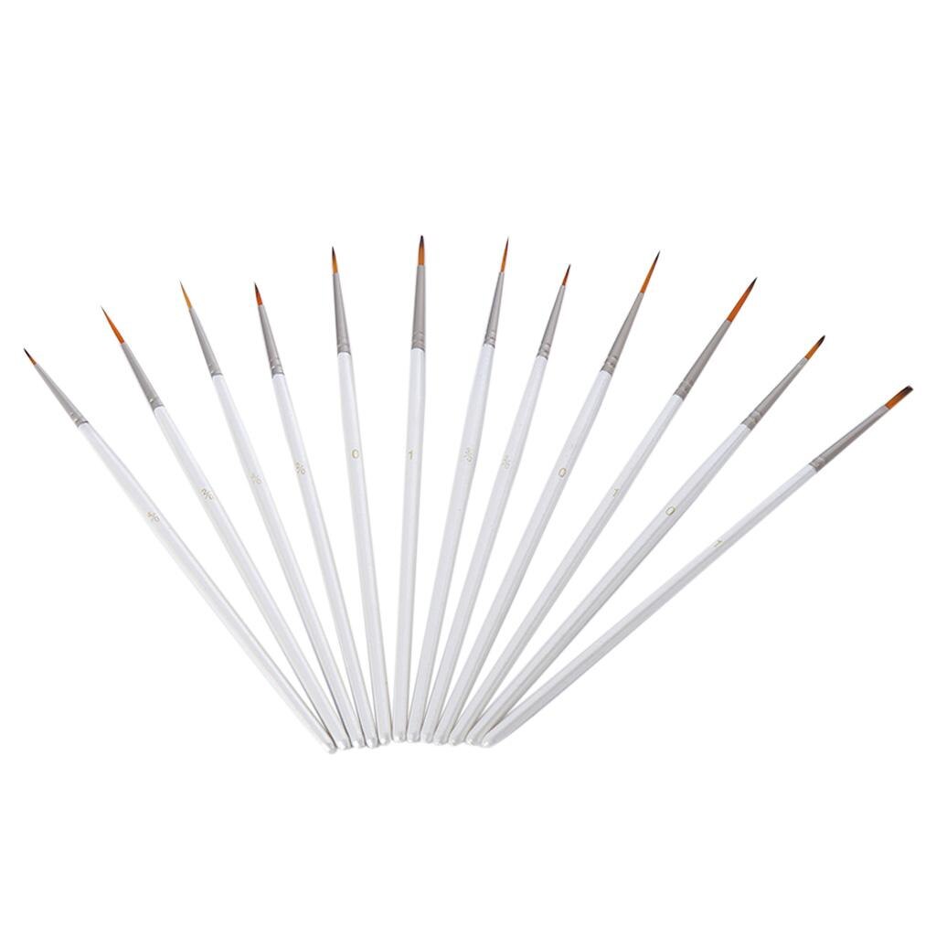 12Pcs Paint Brushes for Fine Detailing Art Painting Learners Tool Set