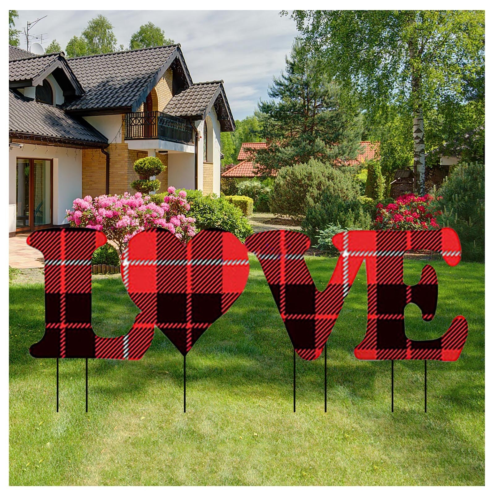 Valentijnsdag Decoratie Kaart Met Stakes, Outdoor Tuin, Tuin, Tuin Huishouden