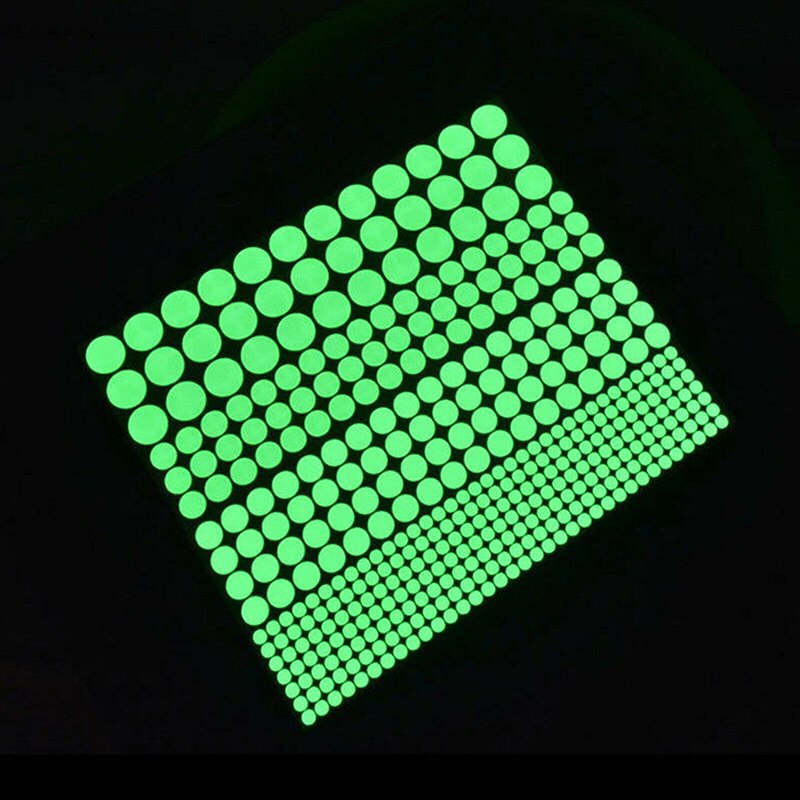 407 Stuks Lichtgevende Dot Muurstickers Diy Patroon Glow In The Dark Dots Stickers Kinderen Slaapkamer Plafond Wanddecoratie Decals