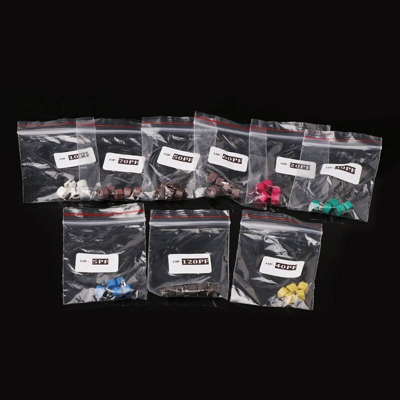 45 pièces 9 valeurs Kit de condensateur de coupe assortiment de condensateurs variables réglables