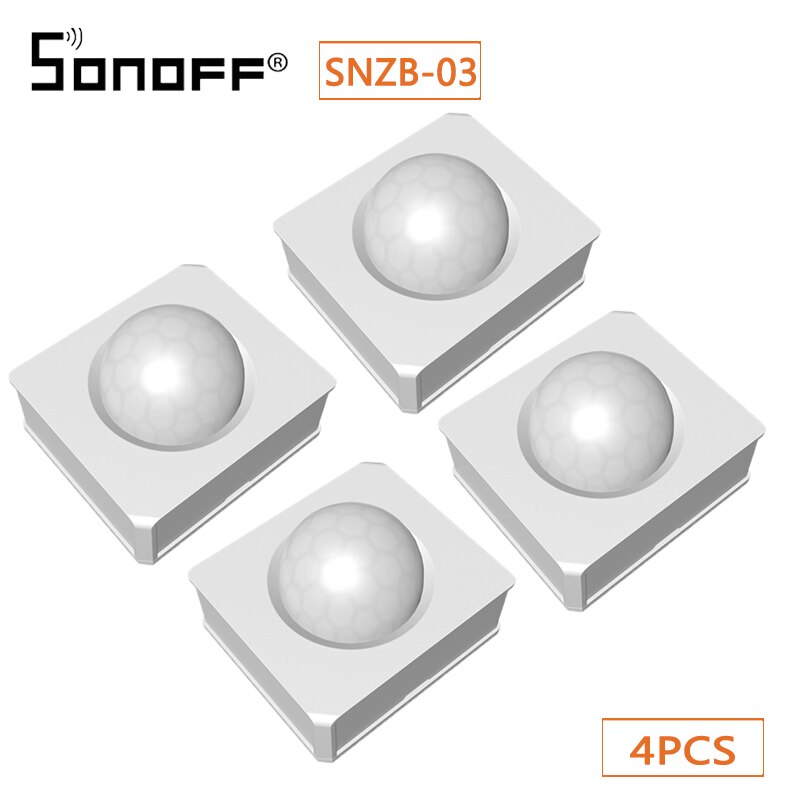 SONOFF Motion Sensor ZigBee Mini Smart Home Real-time 110° Motion Detect Trigger Alarms System Works With ZBBridge eWeLink: 4pieces