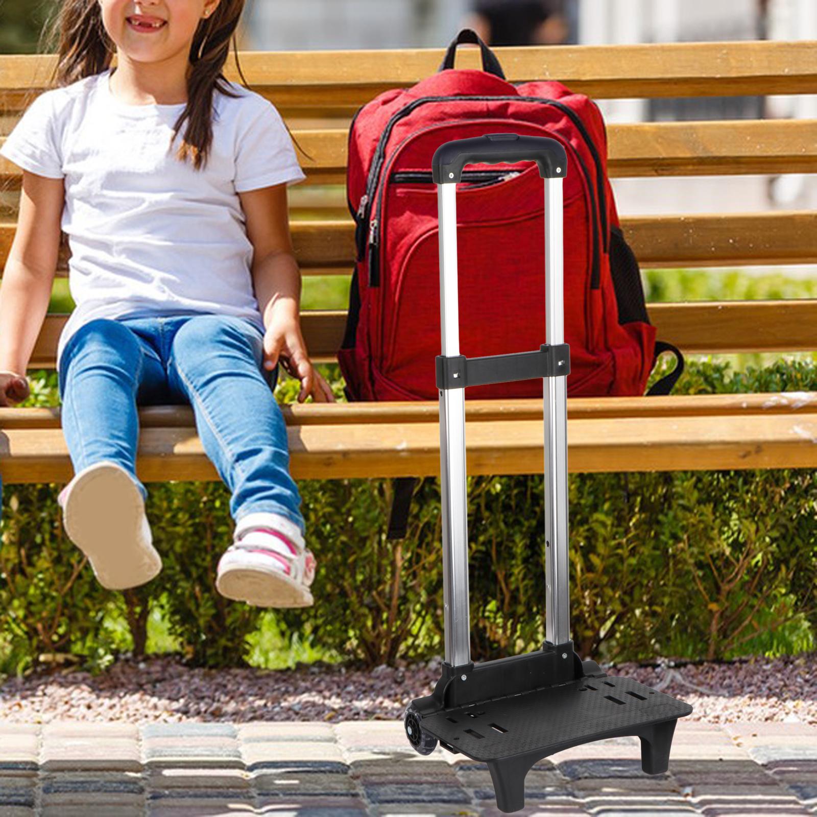 Backpack Trolley Telescopic Rod Portable Compact Collapsible Foldable Luggage Cart Wheeled Hand Trolley Backpack Hand Truck