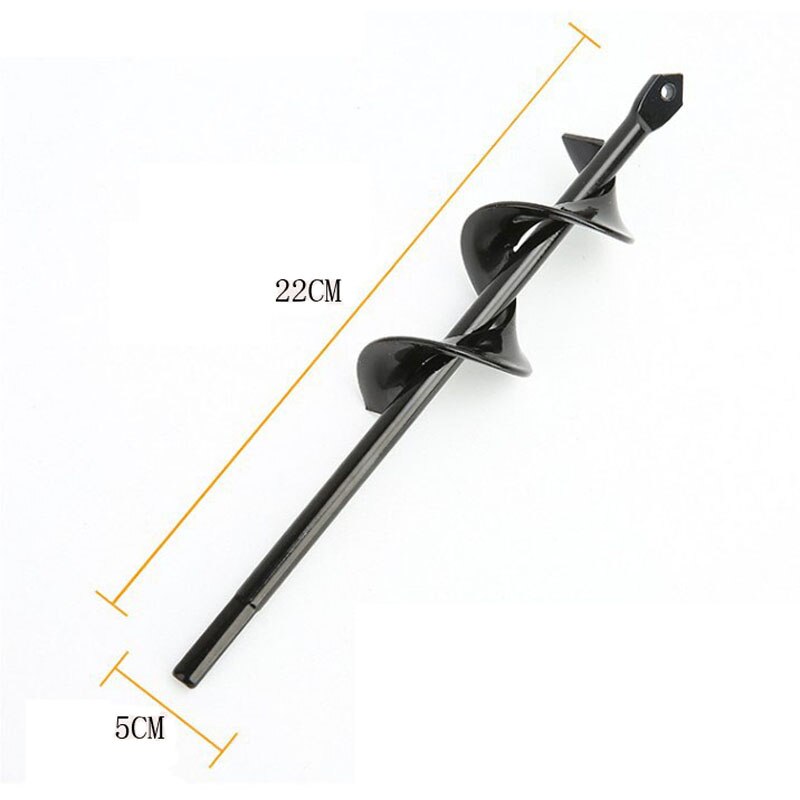 4 Sizes Garden Auger Drill Bit Tool Spiral Hole Digger Ground Drill Earth Drill For Seed Planting Gardening Fence Flower Plante: 5X22CM