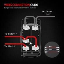 Car Stereo Rocker Switch ON-OFF LED Downlight Plastic Switch