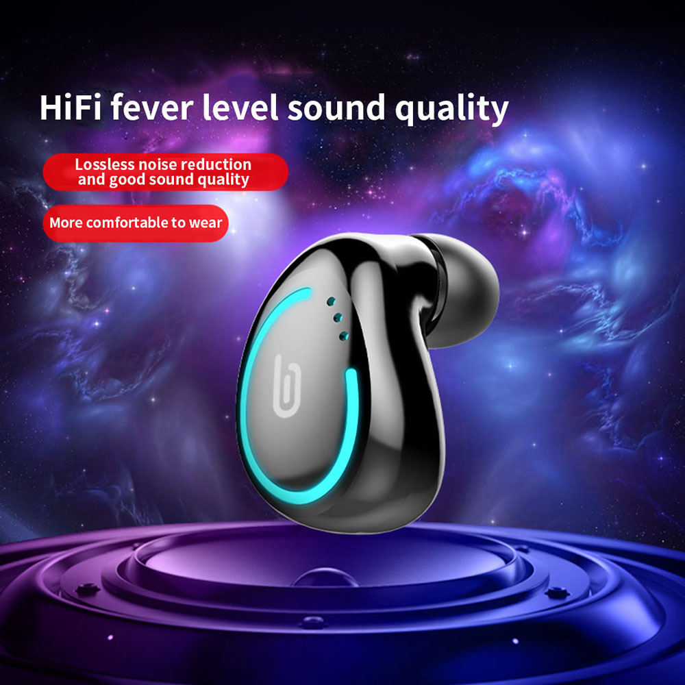 mini auricolare Bluetooth a orecchio singolo Auricolare invisibile in-orecchio Cuffie senza fili per musica Ciao-Fi Auricolari da gioco sportivi impermeabili