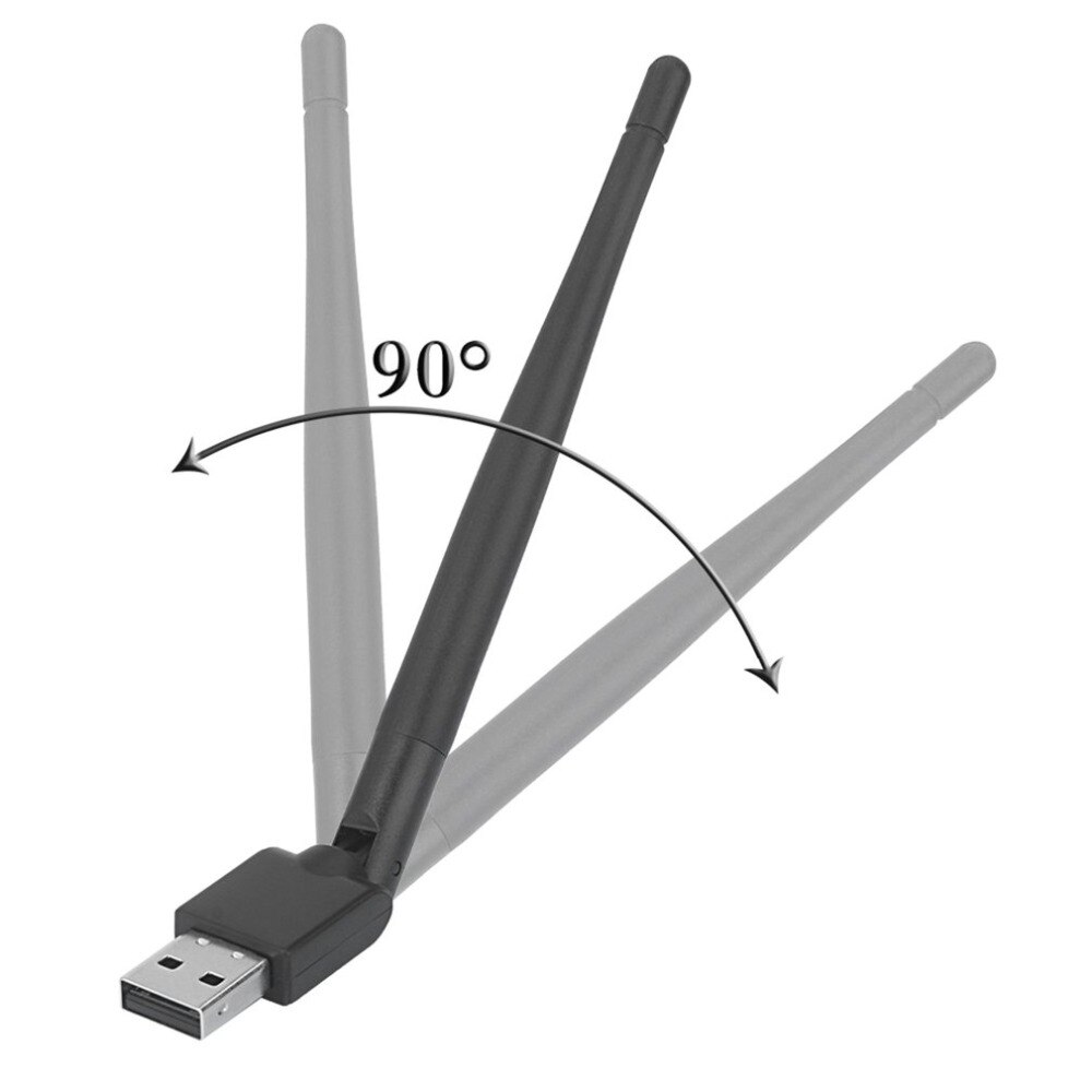 USB WiFi Antenne Drahtlose Netzwerk Karte USB 2,0 Mbps 802,11 b/g/n LAN Adapter mit drehbare Antenne