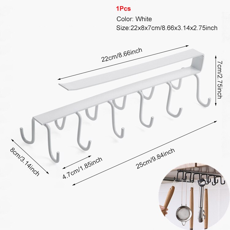 Suporte de toalha de papel ganchos cozinha organizador de armazenamento gadget conjunto ferramentas gabinete utensílio coisas acessórios suprimentos: White C