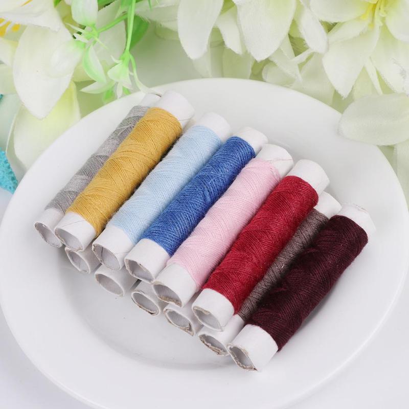 1pc 12 Spools Mixed Color Sewing Thread Polyester Thread Set Strong And Durable Sewing Threads For Hand Machines Random