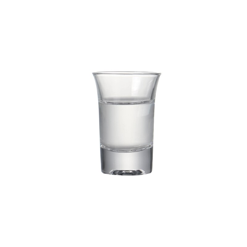 Setti  of 6 1 oz raskasta pohjashottilasia lyijytöntä koneella valmistettua liköörilasia vodka-väkeville juomille baarihäät 30ml