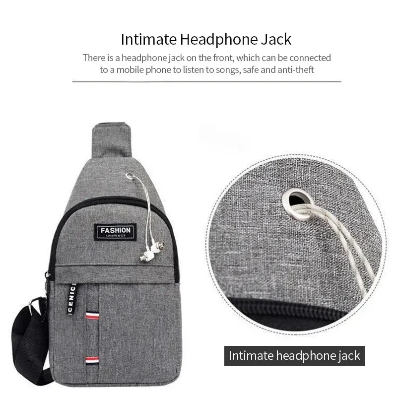 Herren Brusttasche, modische, lässige Umhängetasche, neue Aufbewahrungstasche, tragbare Mini-Schultertasche, Sport- und draussen-Aufbewahrungstasche