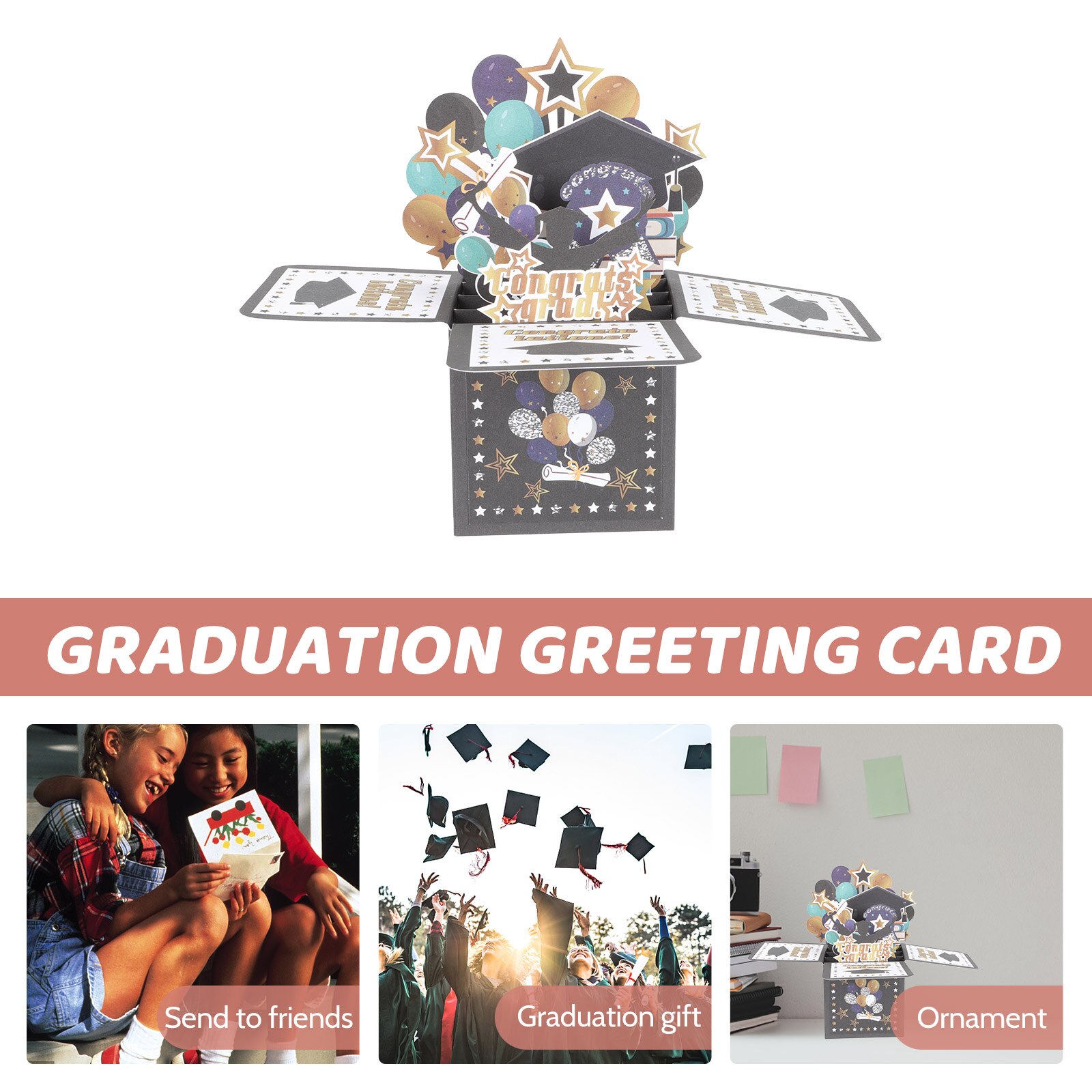 Graduation Themed 3D Greeting Graduation Boxed