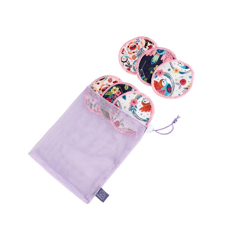 6 Stks/set Mom Herbruikbare Biologische Bamboe Borst Kompres Waterdicht Wasbare Nursing Zoogcompressen Voeden 3 Lagen Dikke Pads