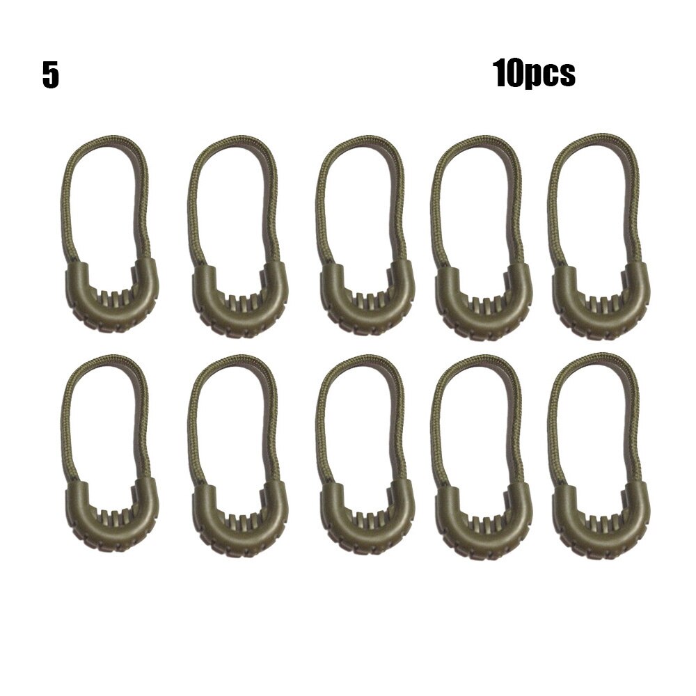 Clothing Bags Clip Buckle Suitcase Tent Backpack Ends Lock Zips Cord Rope Pullers Zip Puller Replacement Zipper Pull: -10pcs style 5