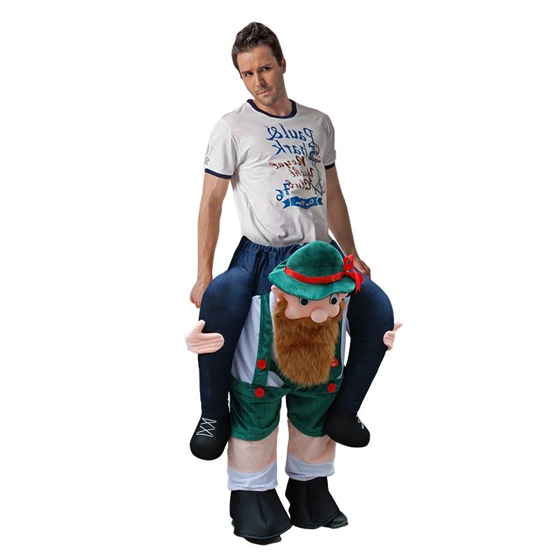 Costume d'équitation sur mon corps, gilet de Costume drôle, pantalons animaux, déguisements fantaisie, Oktoberfest, Halloween, Costume Cosplay ours