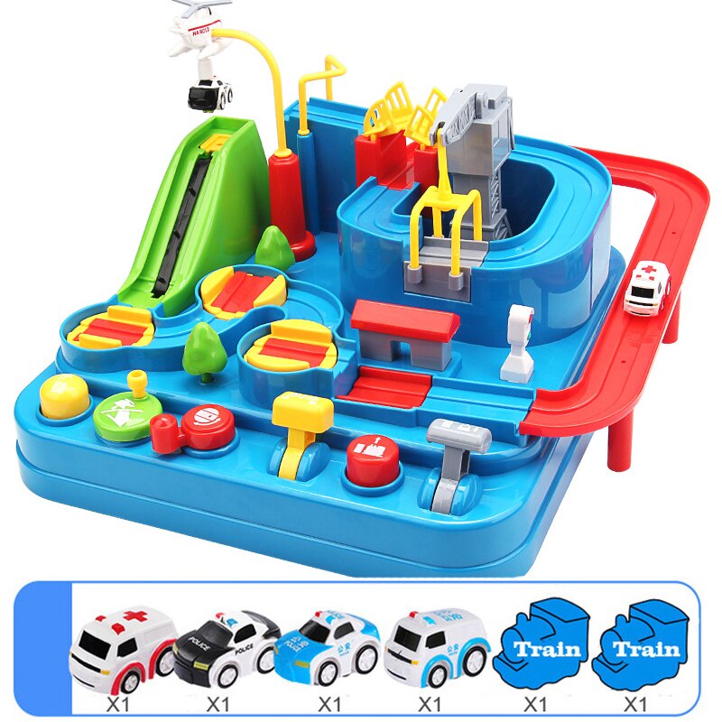 Kinderen Rail Auto Speelgoed Racing Trein Tracks Adventure Handleiding Cars Tafel Spel Puzzel Speelgoed Voor Kinderen Huis Play Game