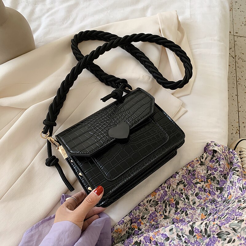 Zomer damestas schoudertas casual damestas effen kleur pu damestas steenkorrel crossbody tas kleine vierkante tas