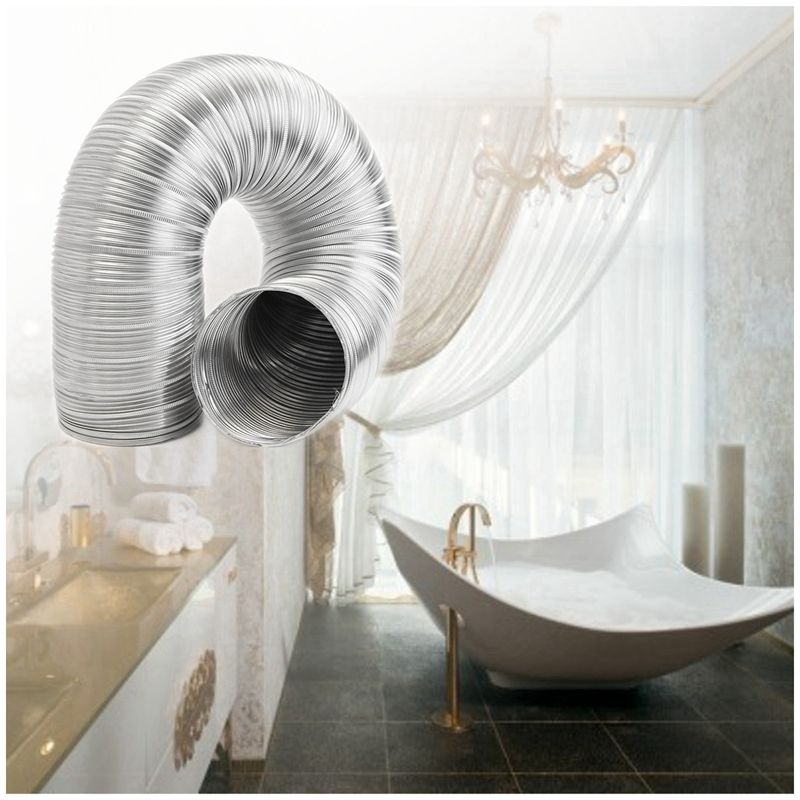 1m de aluminio de baño Extractor de cocina Extractor ventilador y campana de cocina Flexible tubería de conducción, 125Mm