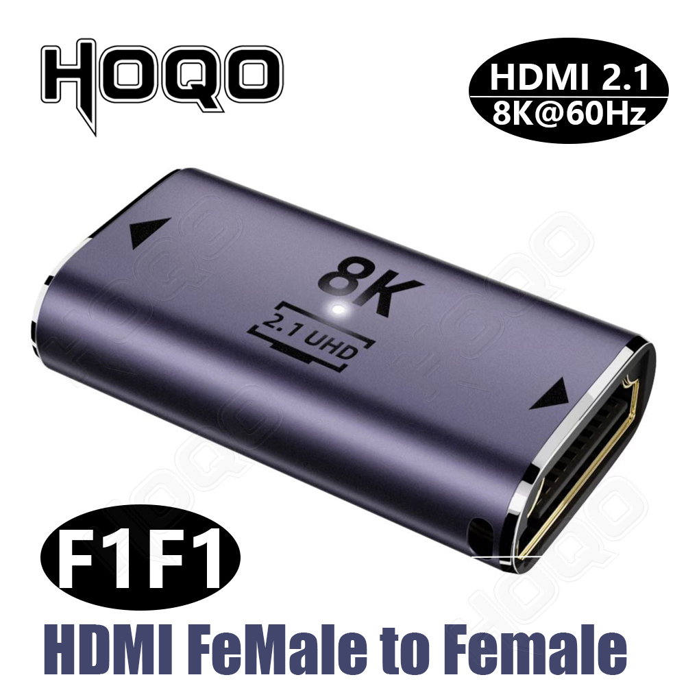 HDMI 90-Grad-Adapter, 8 K, 4 K, 270 Grad, HDMI-Adapter, Stecker auf Stecker/Buchse auf Buchse, nach unten rechts, linker Winkel, Keystone, klein, digital: Gold