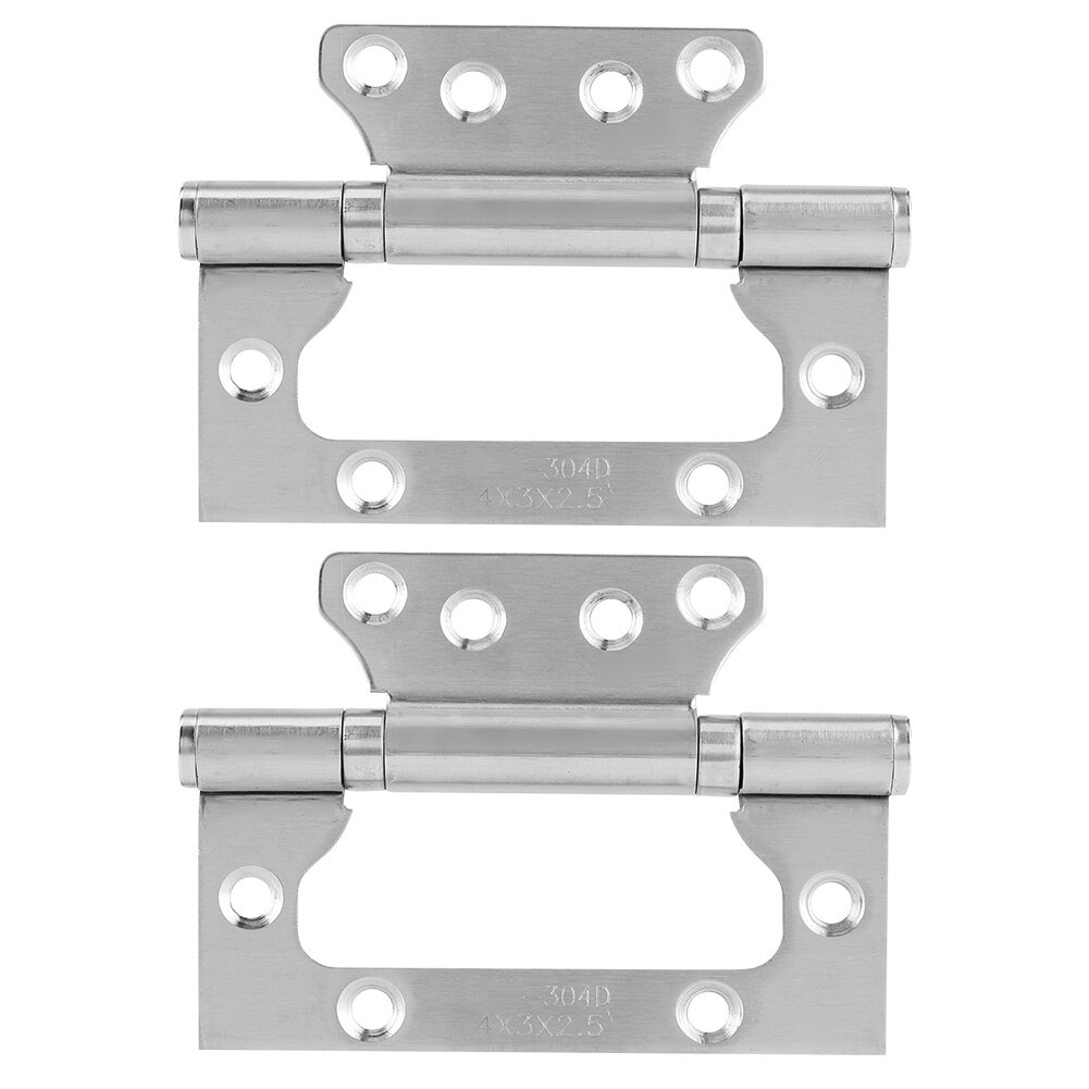 2Pcs Hinge Stainless Steel Hinge 8 Mounting Holes Household Door Window Drawer Flat Open Hinge Hardware Fitting
