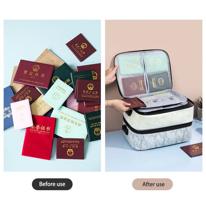 Bolsa de almacenamiento de documentos multiusos de gran capacidad, bolso de Material impermeable para organizar el hogar, viaje de negocios, organizador de archivos, maletín