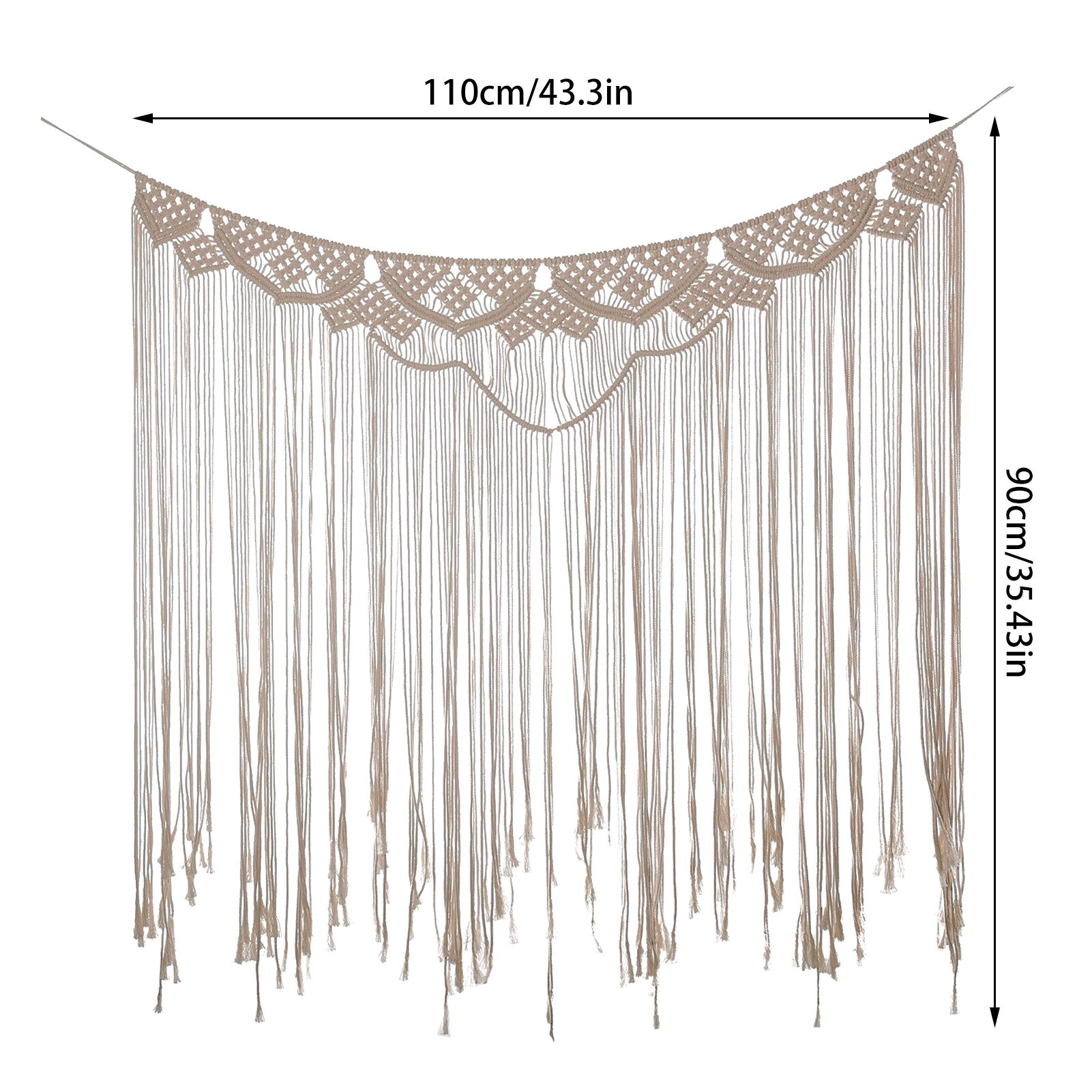 80x150cm Zauberstab Hängen Macrame Vorhang Böhmischen Handwoven Tapisserie Perfekte Tür Vorhang Makramee Für Schlafzimmer Hochzeit Dekoration: F