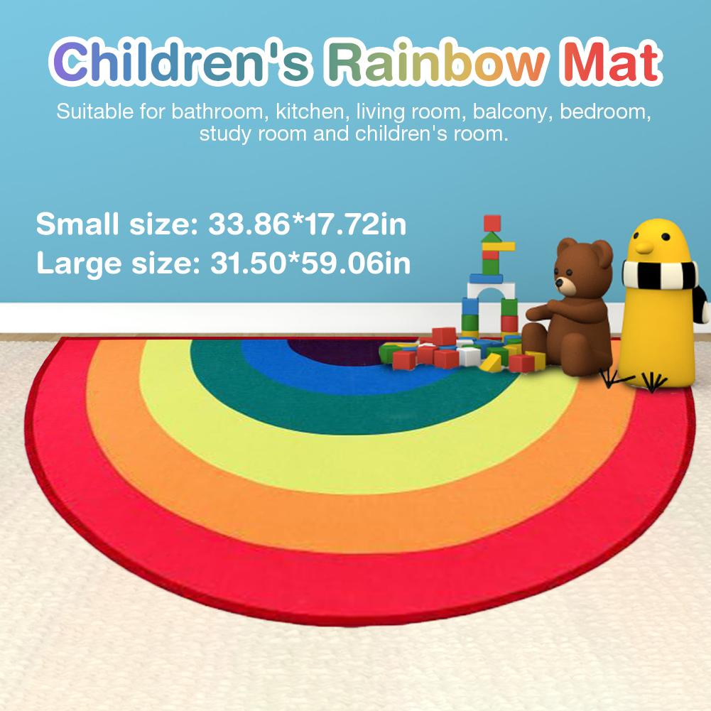 Children's Rainbow Mat Carpet Non-slip Soft and Beautiful Floor Door Mat Cushion Decorative Photography Props