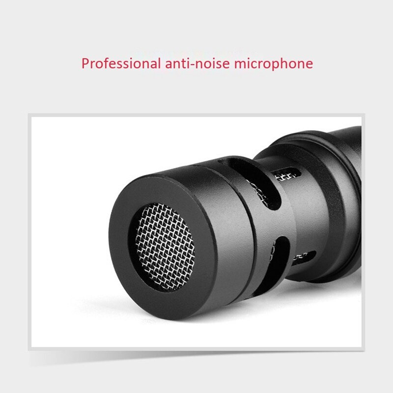 Portable Recording Microphone for Phone High Sensitivity Cardioid Mic with 3.5mm Port Plug and Play