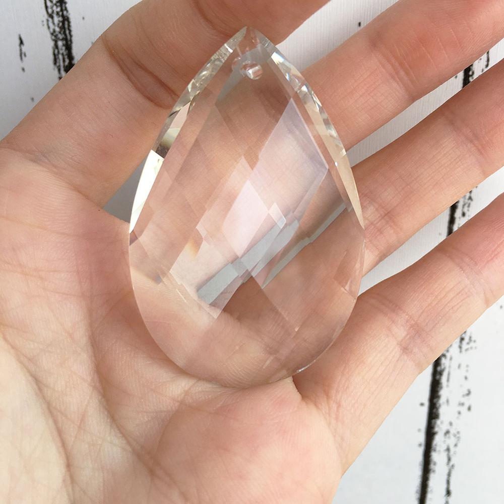 3 kpl /pk 50mm kirkasta kristalliprismaa kattokruunu kristalliriipukset osat riippuvat riippuvalaisimet prismat auringonsieppaaja kotiin, puusisustus