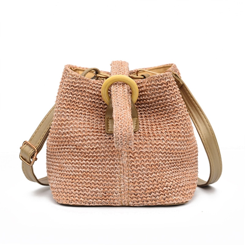 Multi Use Brand Boho Beach Straw Bags for Women Personality Handbag Lady Handmade Knit Crossbody Bag: Default Title