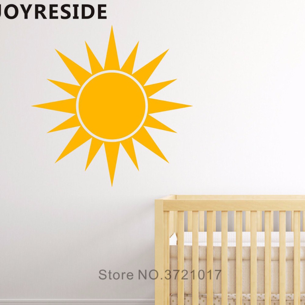 Sun Smiling Sun Encourage Wall Decals Home Sweet Decor Kids Nursery Bedroom Wall Sticker Sun Rise Cute Pattern M149