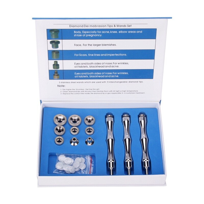 Diamond micro dermabrasion tips handles skin peeling sets beauty tool